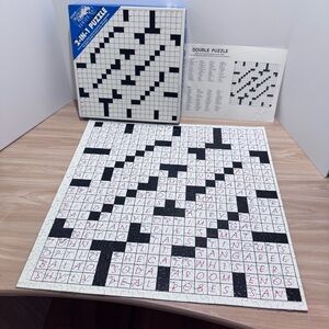 VTG Springbok Puzzle Plus 2 In 1 Puzzle Crossword 500 Pcs Hallmark 1990 PZL3431